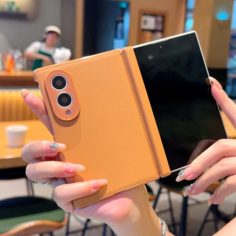 For Samsung Galaxy Z Fold 8 Case Hard PU Skin Magnetic MagSafe Protective Back Cover Case For Z Fold 8 8Ultra Phone Shell