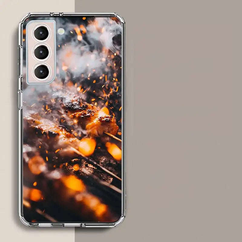 Barbecue and Grilled Meat BBQ Phone Case for Samsung A16 A17 A26 A36 A56 A57 A55 A54 A37 A15 A25 A35 A14 A24 A34 Galaxy Note 20