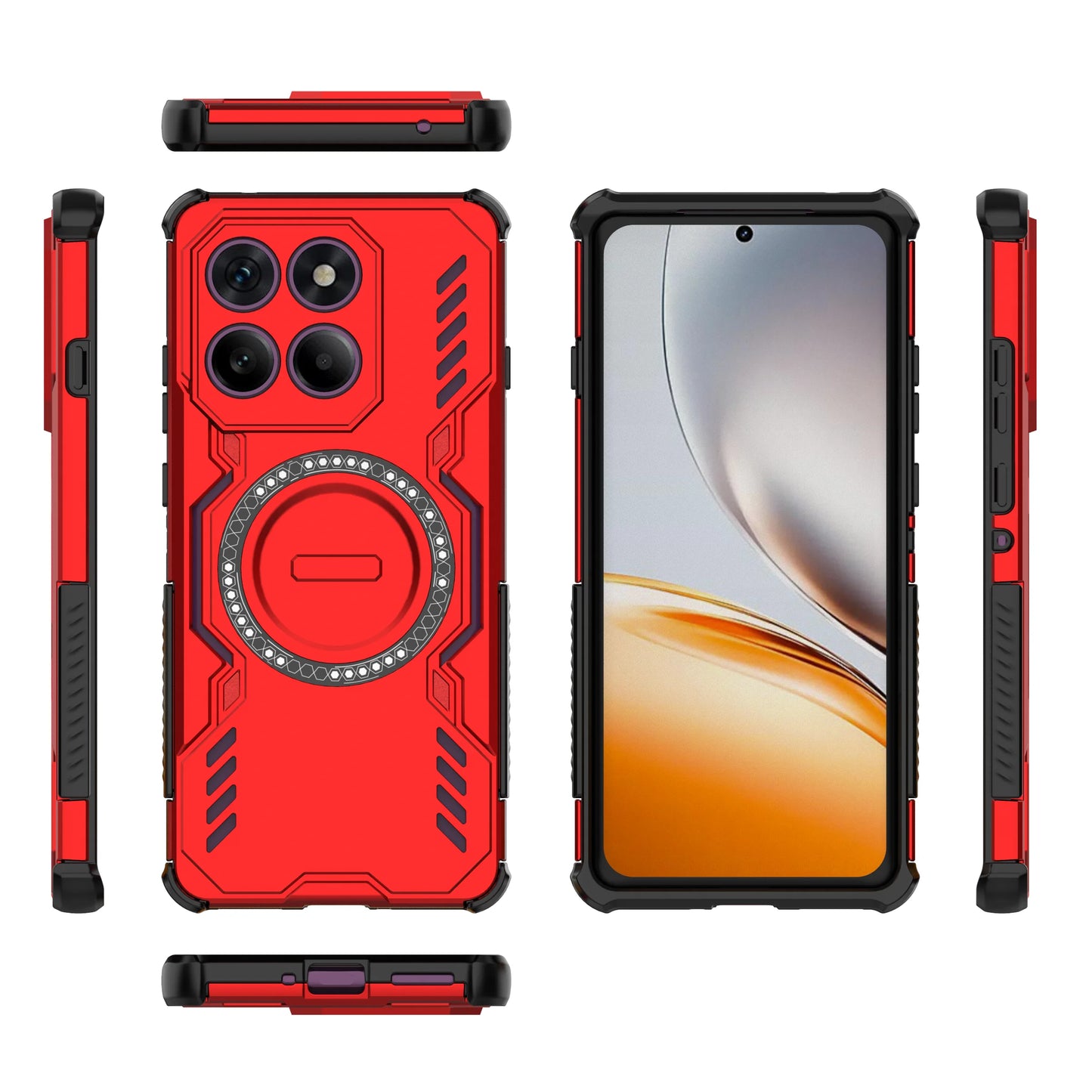 Luxury Magnetic Hard Plastic PC Phone Case For Motorola G86 G15 G75 G05 G34 Edge 60 Pro 50 Fusion Anti-Shock Armor Hard Cover