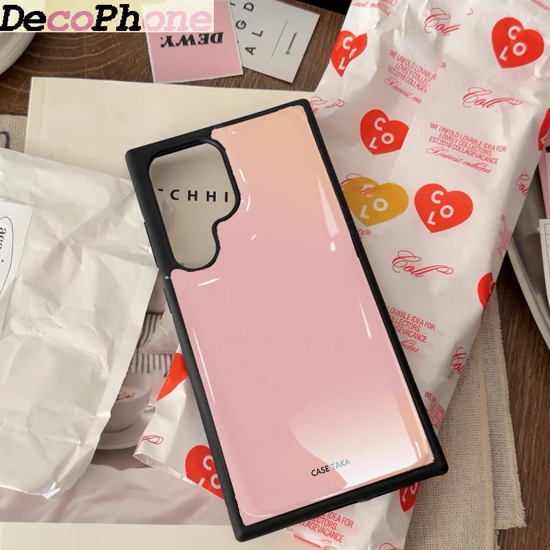 ins Color gradient Epoxy Phone Case Anti-drop  FOR Samsung Galaxy 23/24/25/26 PLus FE ULTRA EDGE