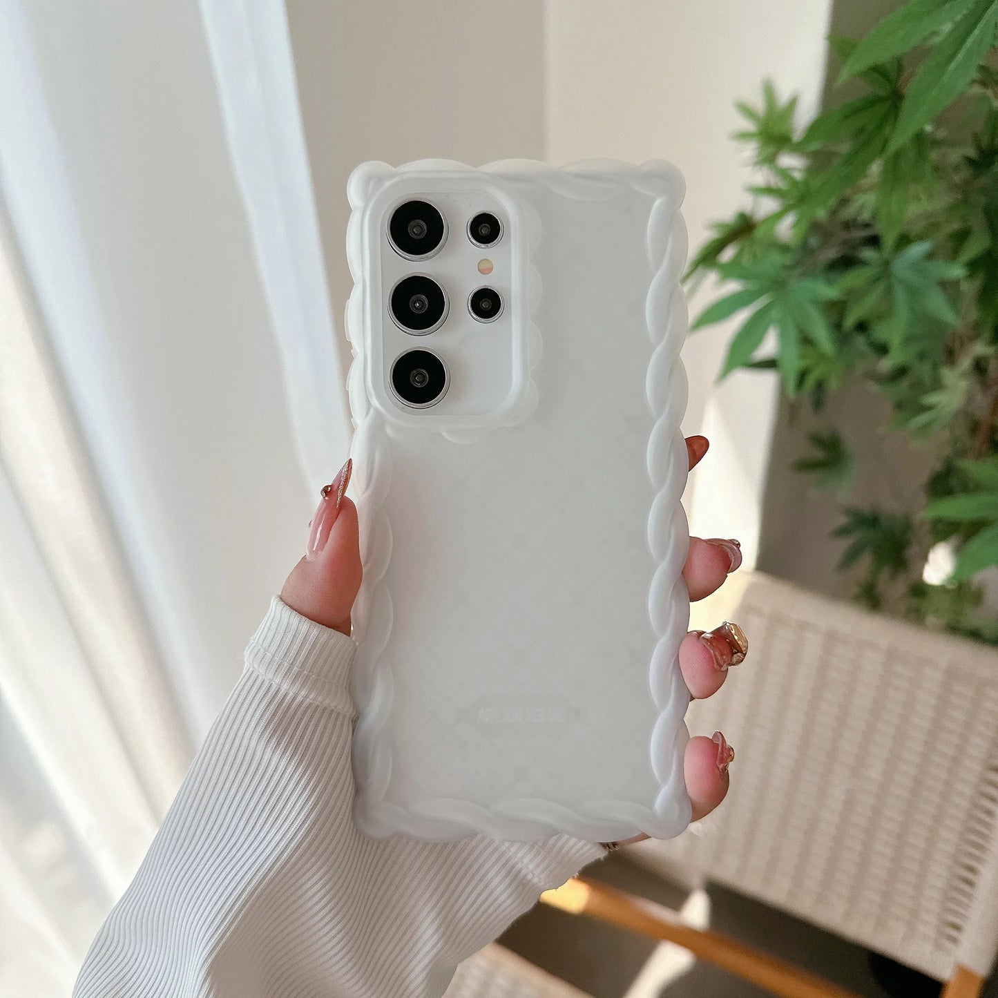 Silicone Wave Case For Samsung S25 S24 FE Plus Ultra A16 A06 A55 A35 A25 A15 A05 A54 A24 A14 A04 A13 A12 M14 M13 M12 F12 Cover