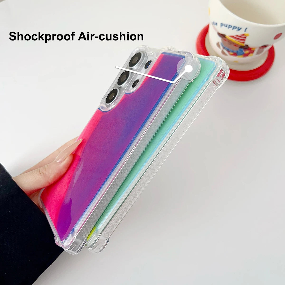 Luminous Quicksand Glowing Case for Samsung Galaxy S26 S25 S24 S23 S22 S21 Ultra Plus FE Cover Shockproof Air-bag Soft Shell