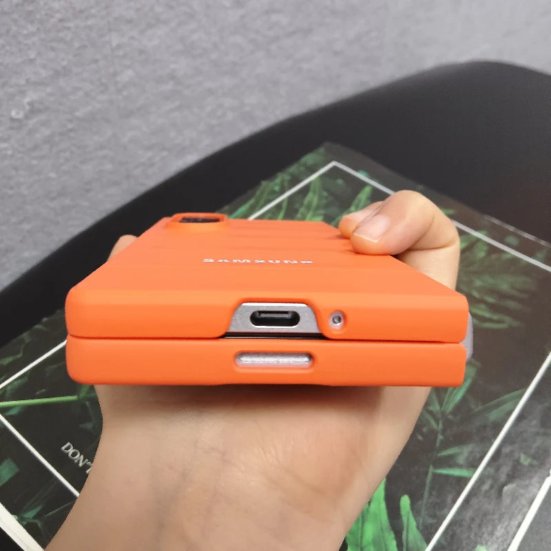 Skin Feel Phantom Shield Case For Samsung Galaxy Z Fold 7 6 5 4 3 Fold7 Fold6 2-piece Set Protective Shockproof Back Cover Funda