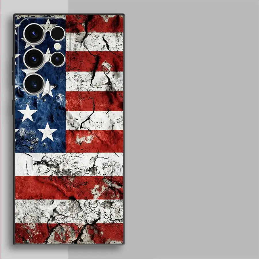 National Flag Pattern Case for Samsung Galaxy S26 S21 FE S20 S10 S9 S23 Note 20 Ultra 8 9 10 S24 Plus S25 Ultra Funda Phone