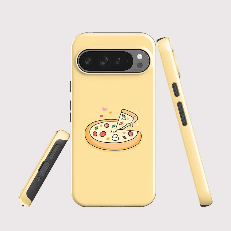 Fcicicase Matte Shockproof Phone Case For Google Pixel 10A  7A 8A 10 8 9 Pro 10 9 Pro XL Pizza Pattern Anti-knock Back Cover