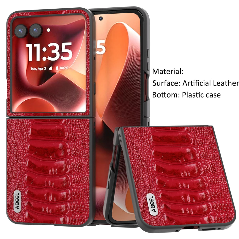 Alligator Crocodile Pattern Artificial  Leather Folding Case For Motorola Razr 60 Ultra / Razr60 / Razr 50 Ultra