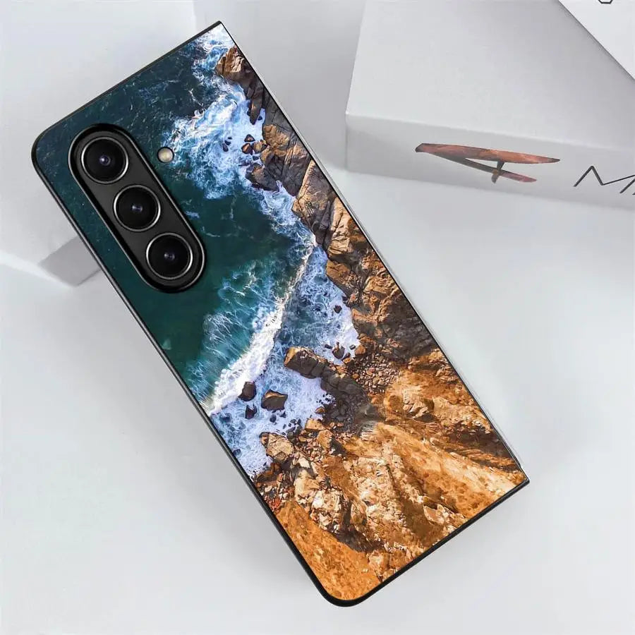 Case for Samsung Galaxy ZFold5 ZFold6 ZFold7 Z Fold 7 6 5 4 3 ZFold4 ZFold3 Back Phone Cover Landscape Mountain Sea View Travel