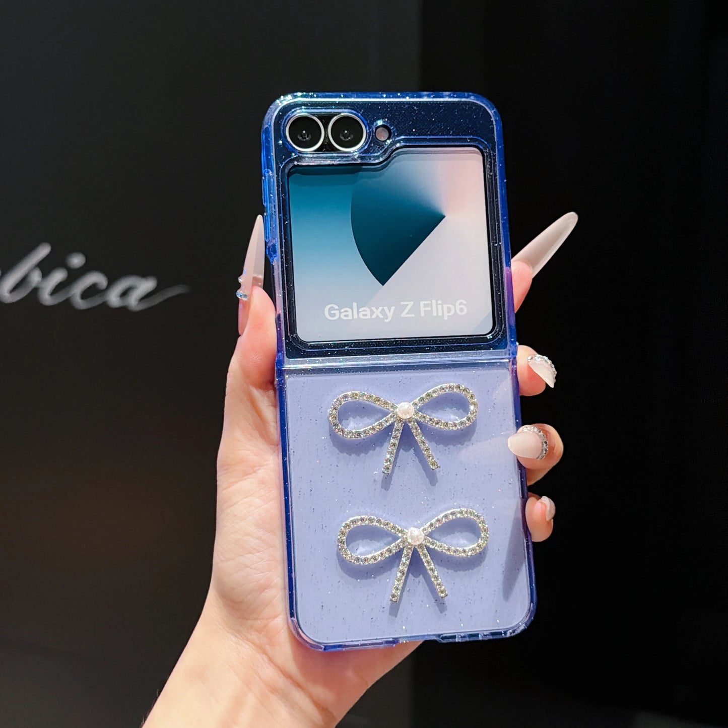 for Motorola Razr 70 60 50 Ultra 40 60Ultra 70Ultra Korean 3D Glitter Rhinestone Bowknot Fold Case Shockproof Soft Cover