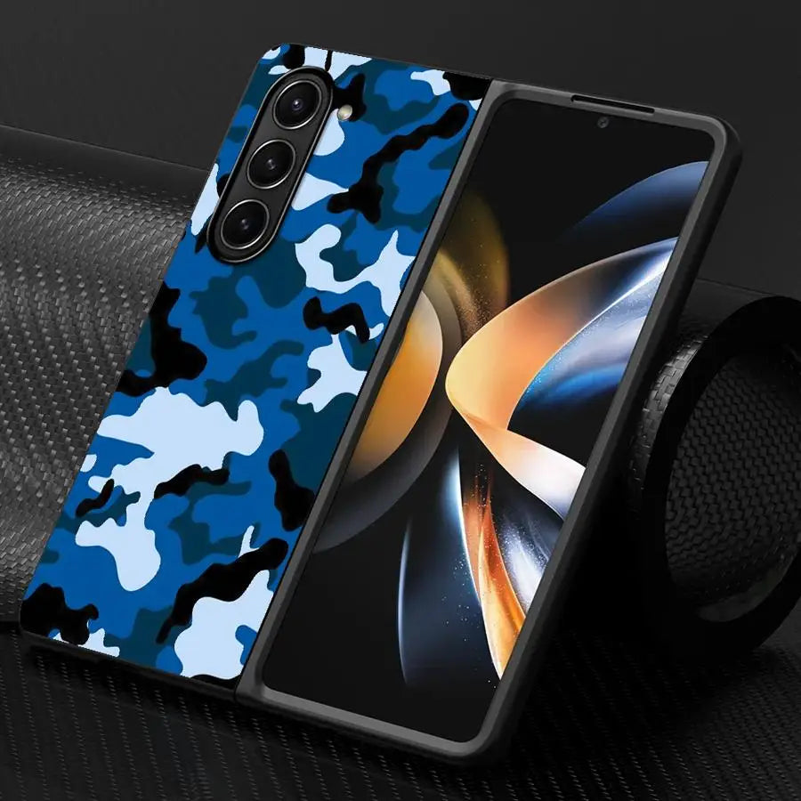 Camouflage Pattern Back Phone Cover Case for Samsung Galaxy ZFold5 ZFold3 ZFold7 Z Fold 7 6 5 4 3 ZFold6 ZFold4