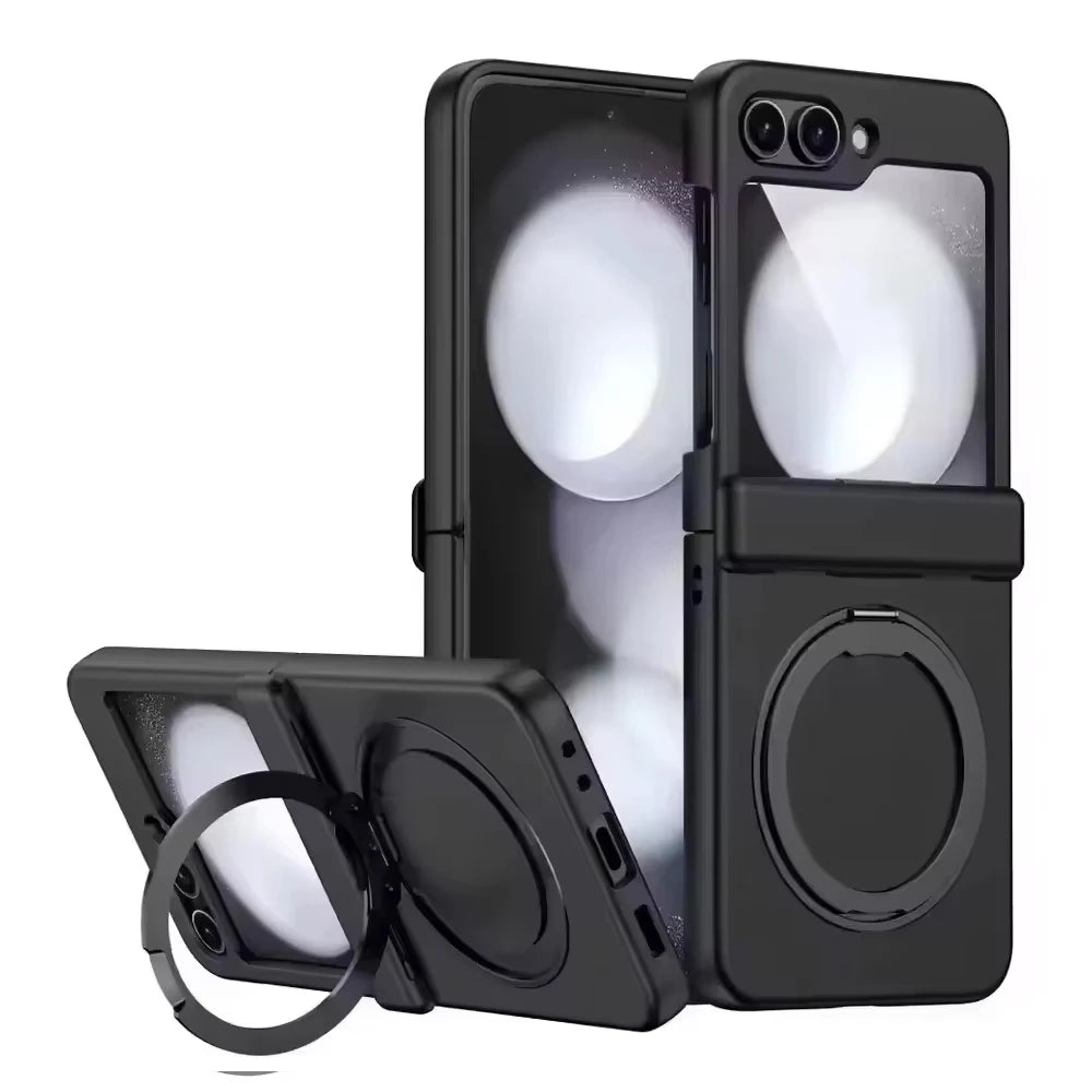 For Samsung Galaxy Z Flip 8 7 5 4 6 For Magsafe Case Wireless Charging Hinge All-inclusive Shockproof Hard Magnetic Holder Cover