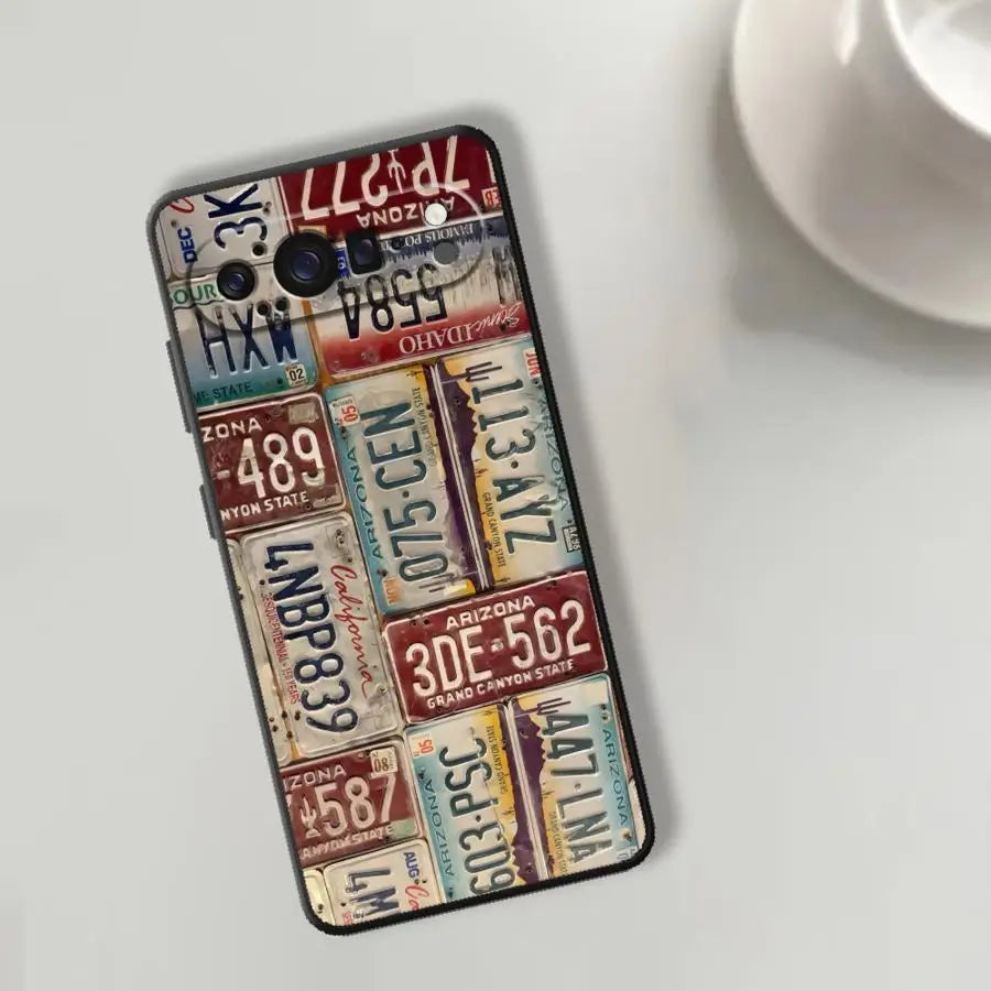 Funda Phone Cover Case for Google Pixel 10A 9a 7a 8a 10 9 Pro XL 6 7 8 Pro 6a License Plate Design