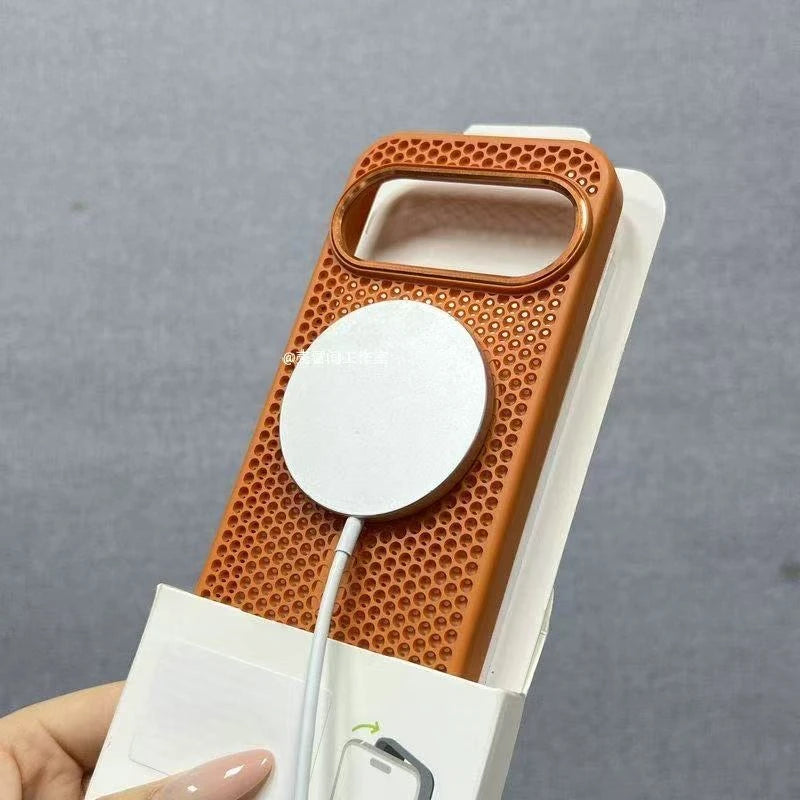 Case For Google Pixel 10 Pro XL 11 Pixel11 For MagSafe Magnetic Cooling Honeycomb Mesh Protective Cover Metal Lens Frame Shell