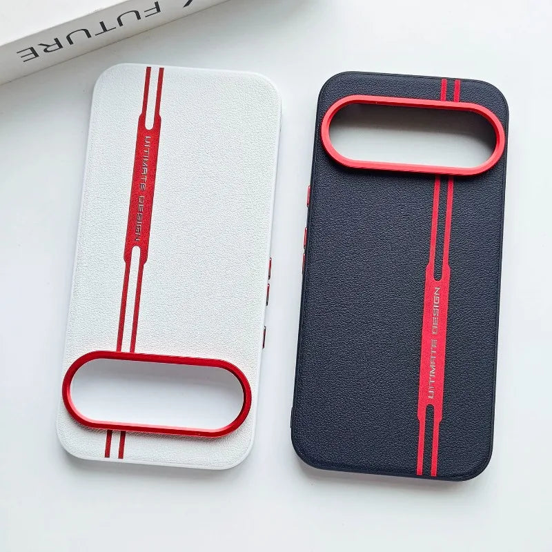 Case For Google Pixel 11 Pro XL Pixel11 Pro Case PU Leather Silicone Phone Cover Metal Lens Frame Shell Shockproof Bumper