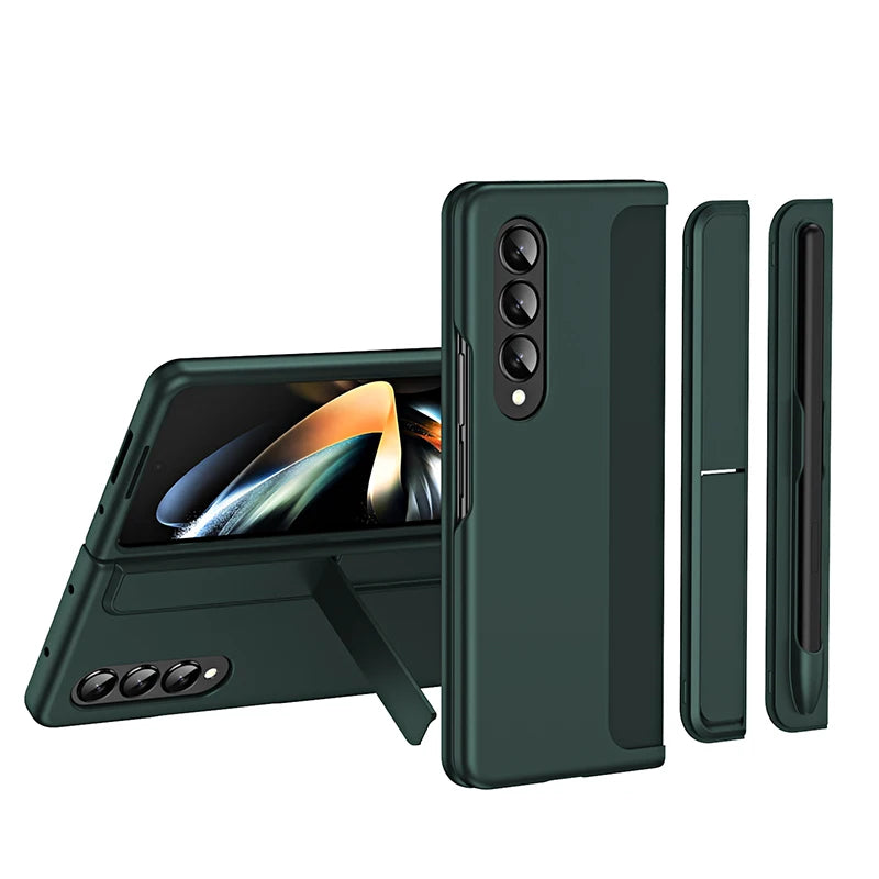 For Samsung Galaxy Z Fold6 Case With S Pen Stand Cover PC Full Protective Bracket Case With Touch Pen For Galaxy Z Fold 6 5 4 3