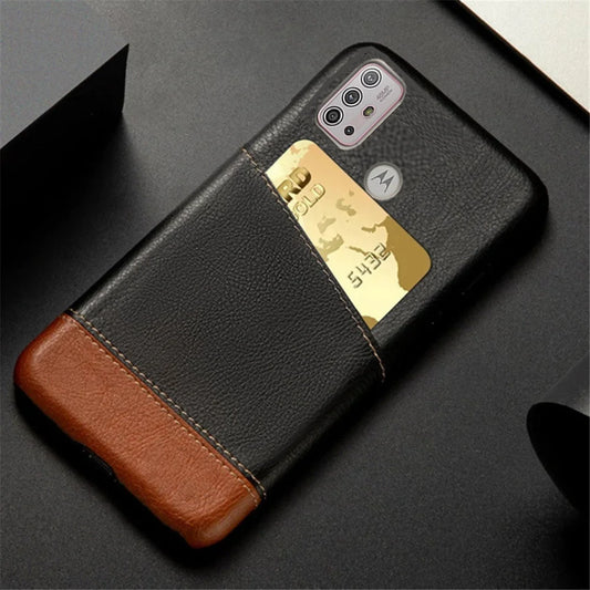 For Motorola Moto G10 G30 G50 G60 Case Card Slot Mixed Splice PU Leather Cover for Moto G60 G60S G100 G200 Back Coque Funda