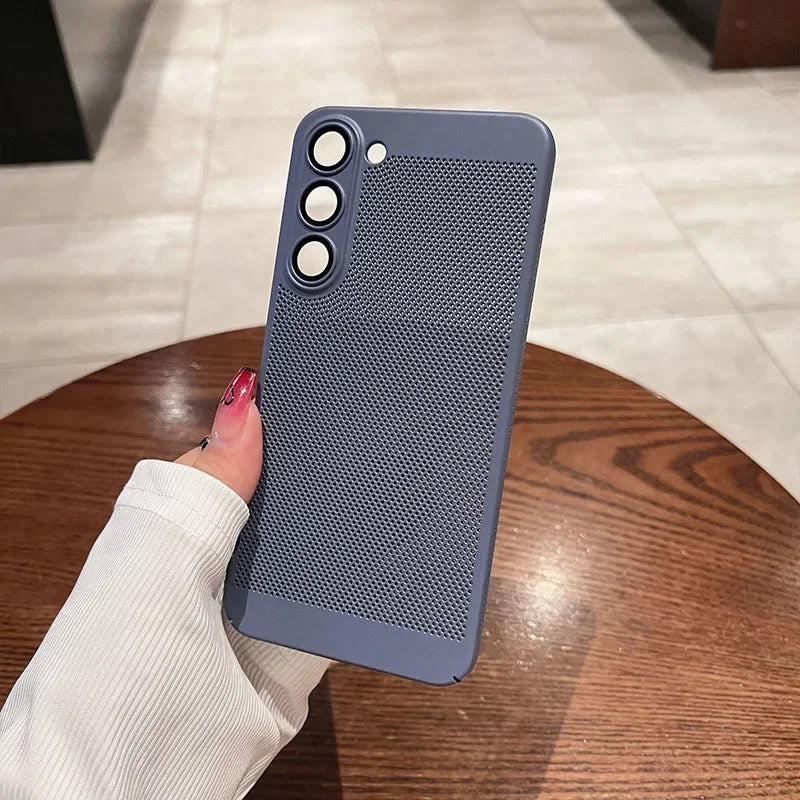 Breathable Heat Dissipation Cooling Case For Samsung Galaxy S25 S24 UItra S23 S22 S21 Plus PC Hard Back Cover