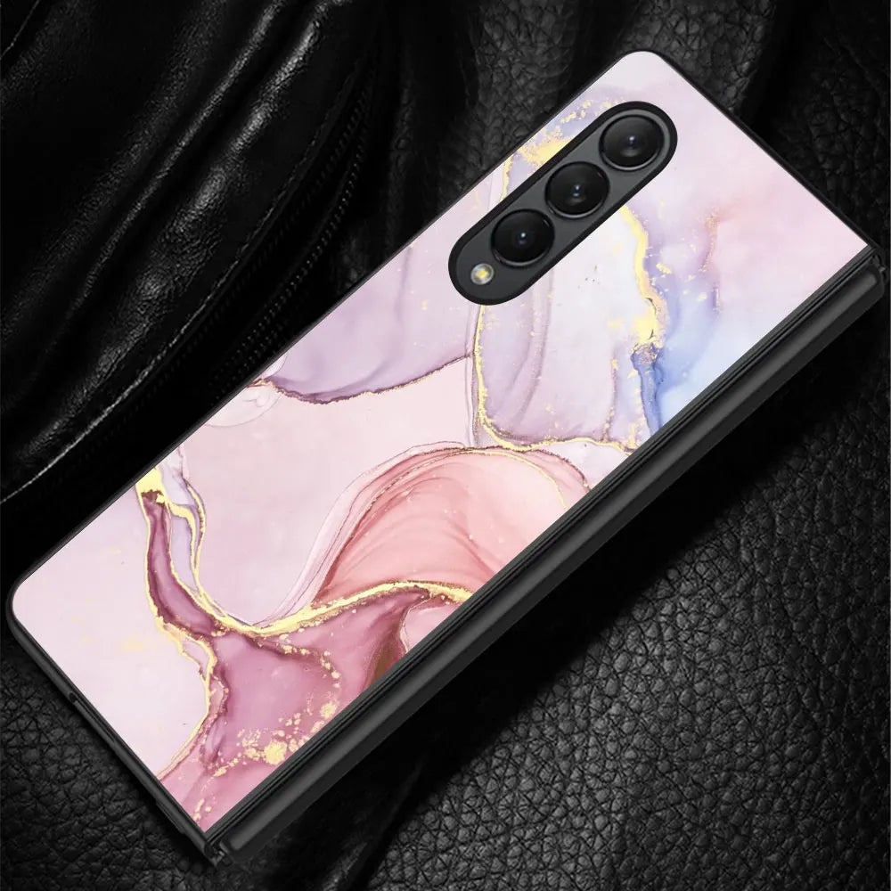 Granite Marble Case for Samsung Galaxy Z Fold3 Z Fold4 5G Z Fold5 5G Z Fold6 ZFold4 Shockproof Cases Funda Protection Cover