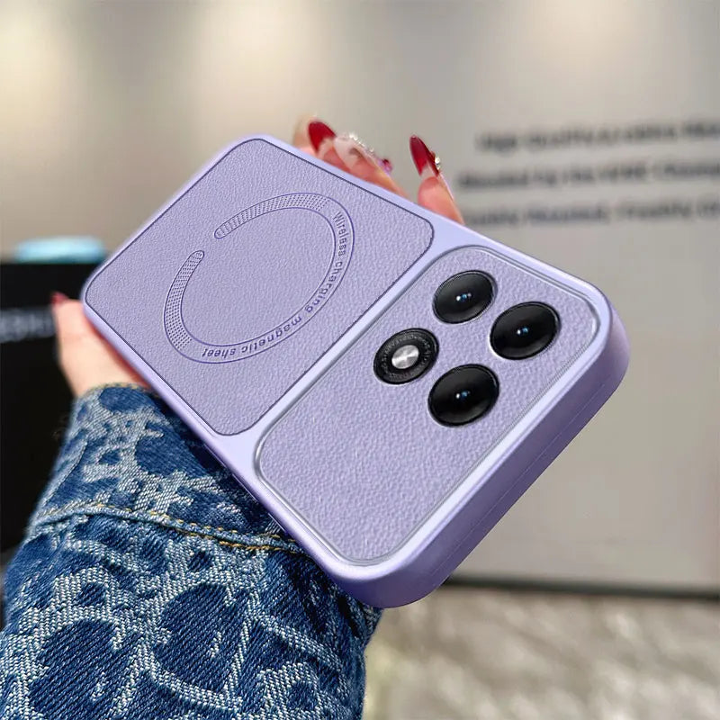 Vegan Leather Magnetic Case for Motorola Moto Edge 70 60 Fusion 60s Pro G05 E15 G15 Powe G17 Full Camera Shell for Magsafe Cover
