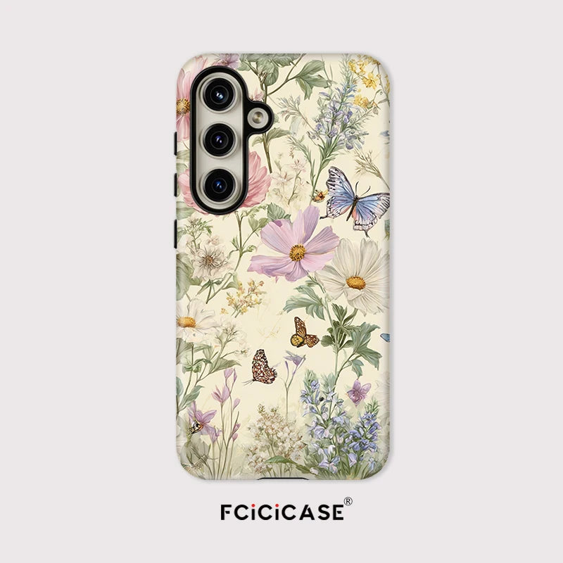 Fcicicase Butterfly Flowers Pattern Phone Case For Samsung Galaxy A26 A 26 5G A16 A36 A56 Shockproof Silicone Matte Cover