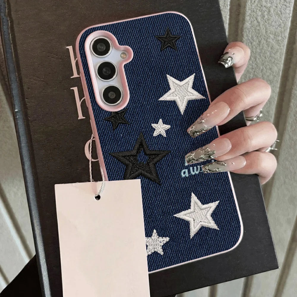 Star Phone Case For Samsung S26 Ultra A57 5G A56 5G S25 Ultra A37 A55 A17 A07 A26 S24 FE A05s Silicone Capinha Caha Shockproof