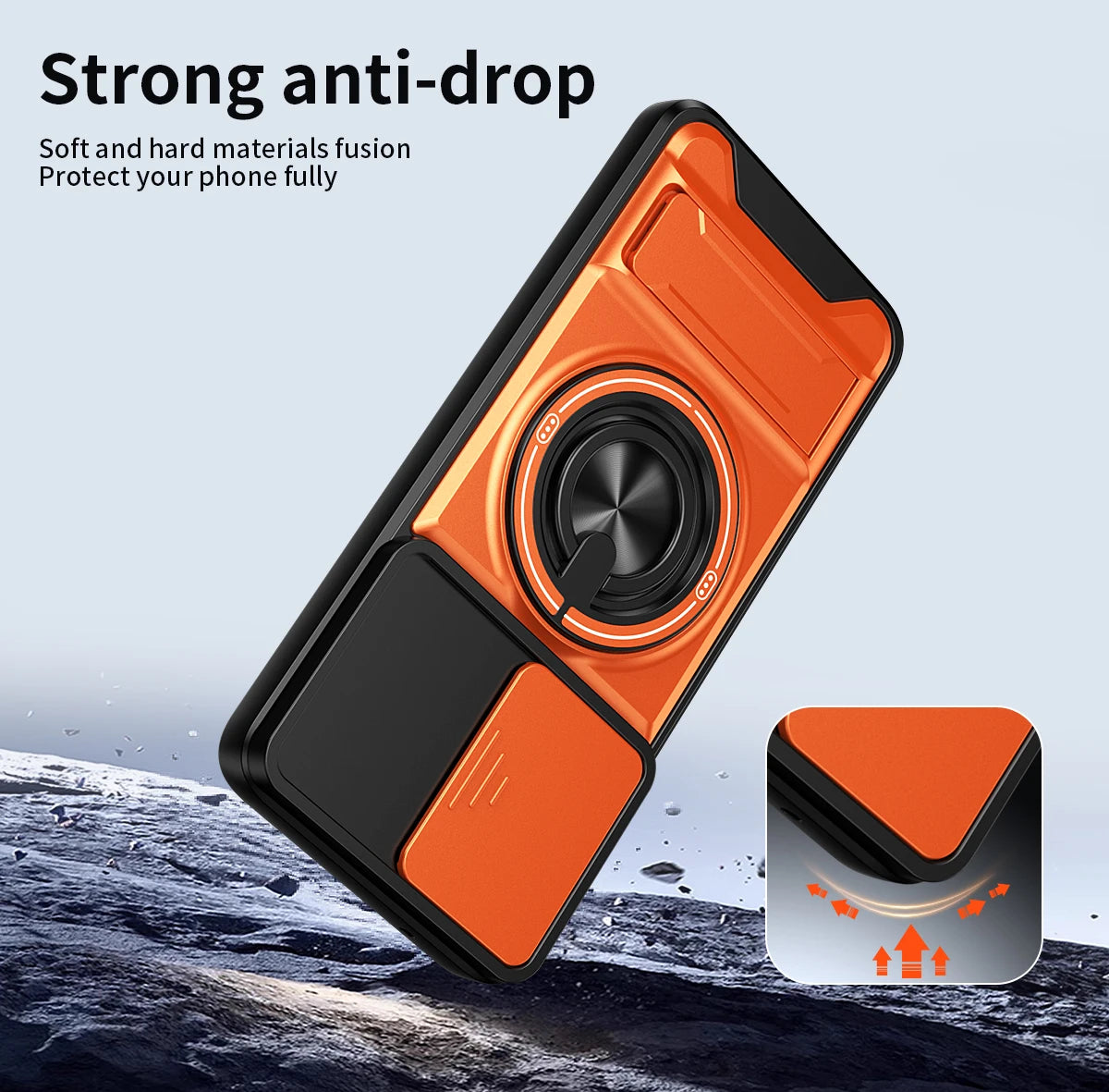 360 Rotating Magnetic Ring Holder Phone Case For Motorola G86 G56 G35 G64 G34 G84 G55 G53 Lens Slide Camera kickstand Cover