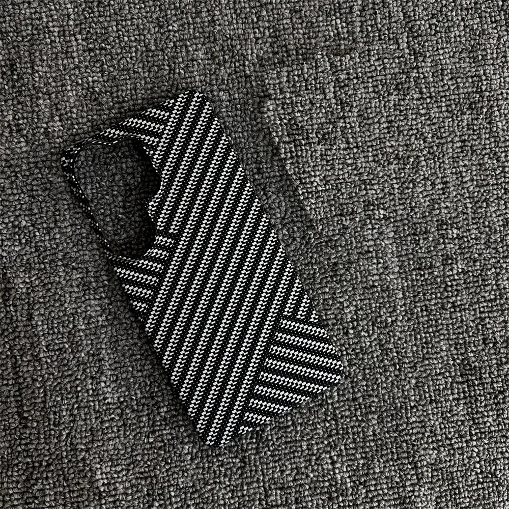 Kevlar Twill Striped Magnetic Frosted Phone Case for Samsung S26 S25 S24 Plus S23 Ultra Wireless Charge Carbon Fiber Thin Cover