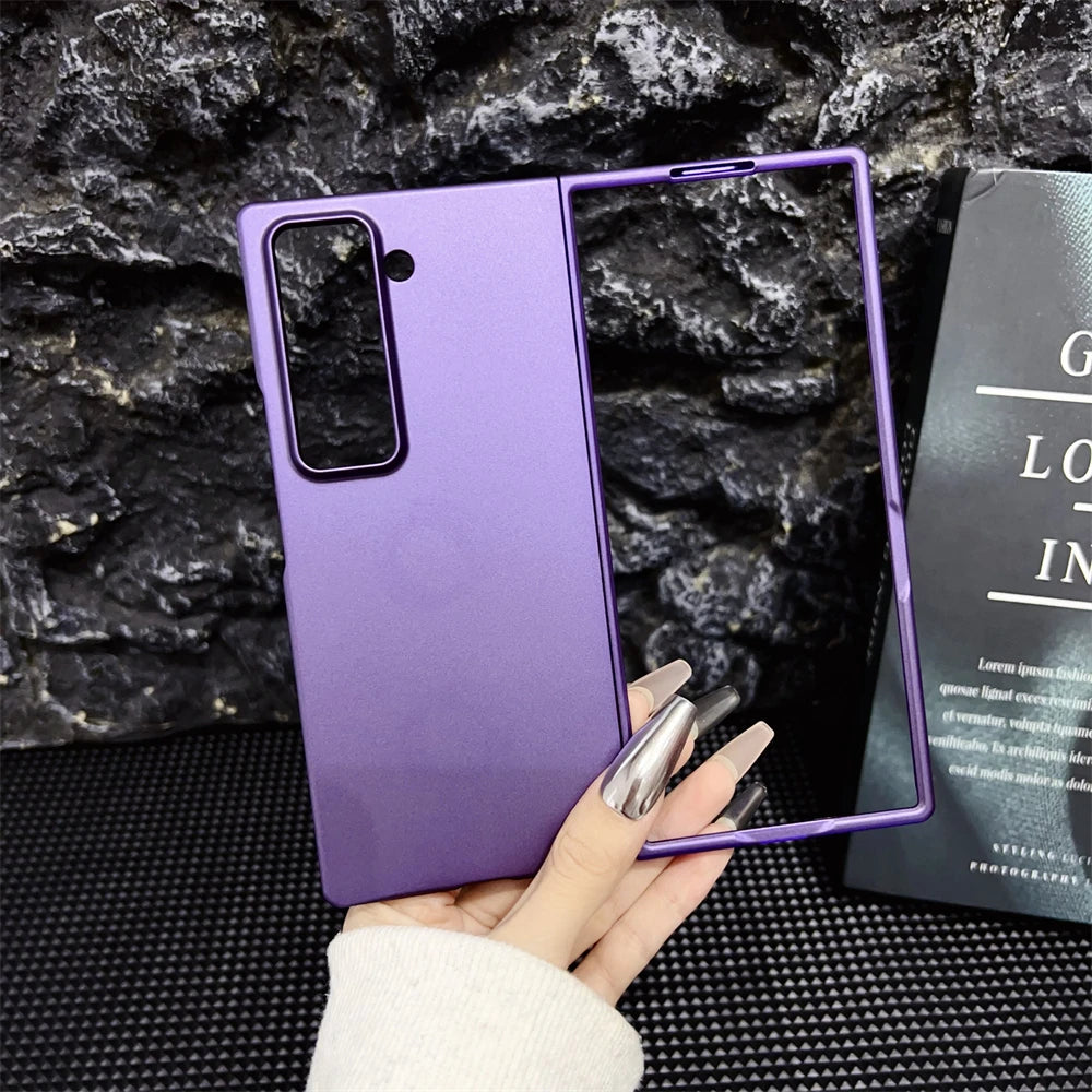 Luxury Matte Solid Camera Protect Bumper Case For Samsung Galaxy W25 Z Fold SE New Solid Candy Color Skin Feeling Back Cover