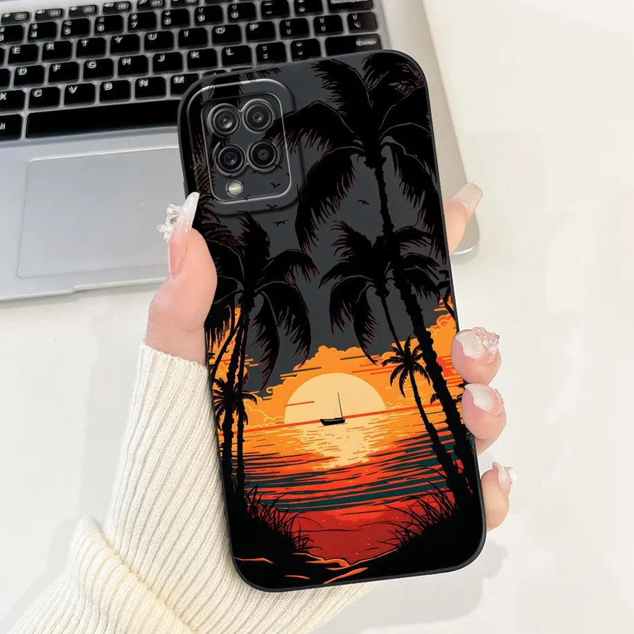 Case For Samsung Galaxy A22 M22 M32 4G Case SM-A225F SM-M225F SM-M325F Shockproof Cover Fashion Painted Soft Silicone Phone Capa