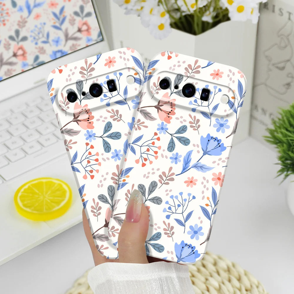 Warm Flowers Phone Case For Google Pixel 10 9 9A 8 8A 7 7A Pro XL 5G Film Hard Cover