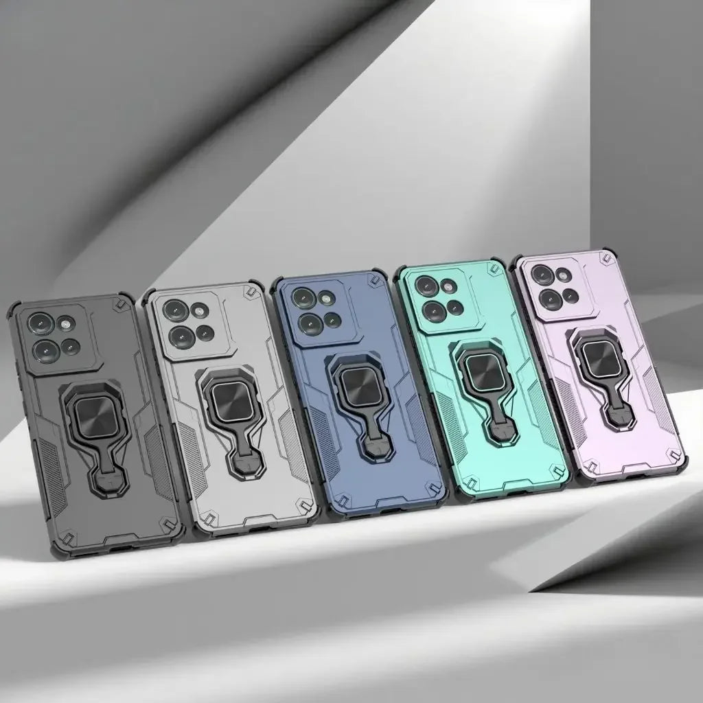 Metal Bracket Case For Motorola Edge 60 Pro 60 Fusion 60 STYLUS Phone Case With Holder Protective Cover Bumper Fundas Coque