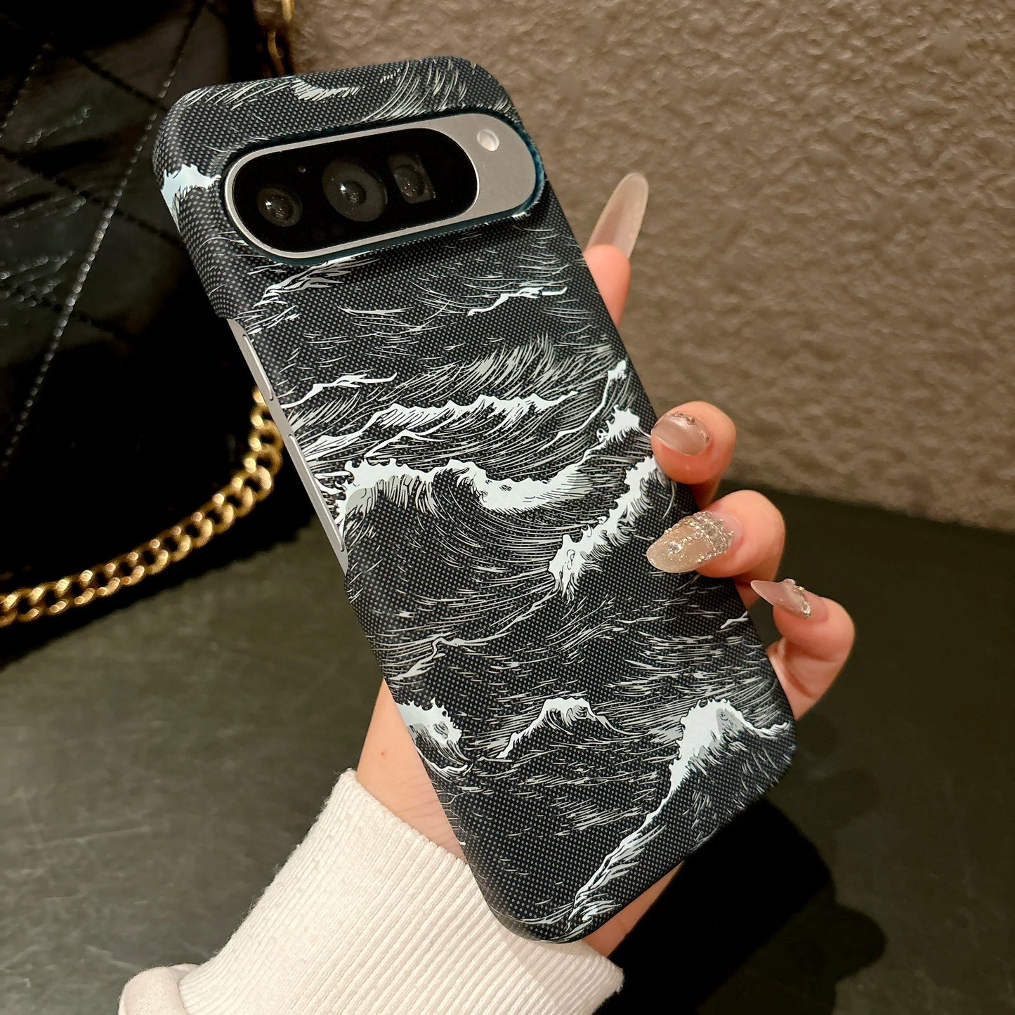 Luxury Kevlar Pattern Leather for Magsafe Wireless Charging Phone Case for Google Pixel 7 8 9 10 Pro XL 10A 9A Magnetic Cover