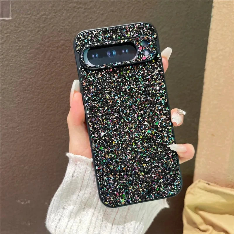 Fashion Elegant Glitter Bling Point Drill Phone Case For Google Pixel 10 9 Pro XL 8 7 6 A Pro Shockproof Buffer Protection Cover