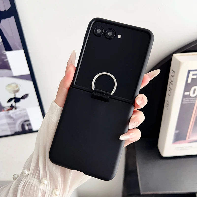 Case for Motorola Razr 60 Ultra 50 40 Ultra 2025 Razr+ 2024 Skin Friendly Portable Ring Hard Mobile Phone Case Cover