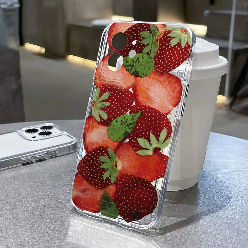 New Summer Leaves Clear Phone Case For Samsung Galaxy S25 Ultra S24 FE A56 A36 5G A55 A54 A35 A26 A16 A06 S23 S22 S21 Back Cover