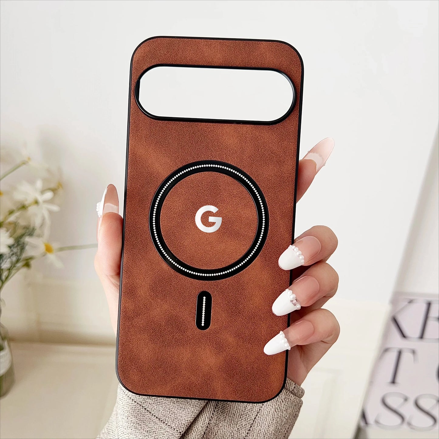 Luxury Business Leather For Magsafe Phone Case For Google Pixel 10 9 8 7 Pro XL 8A 7A Magnetic Wireless Charging Protect Cover