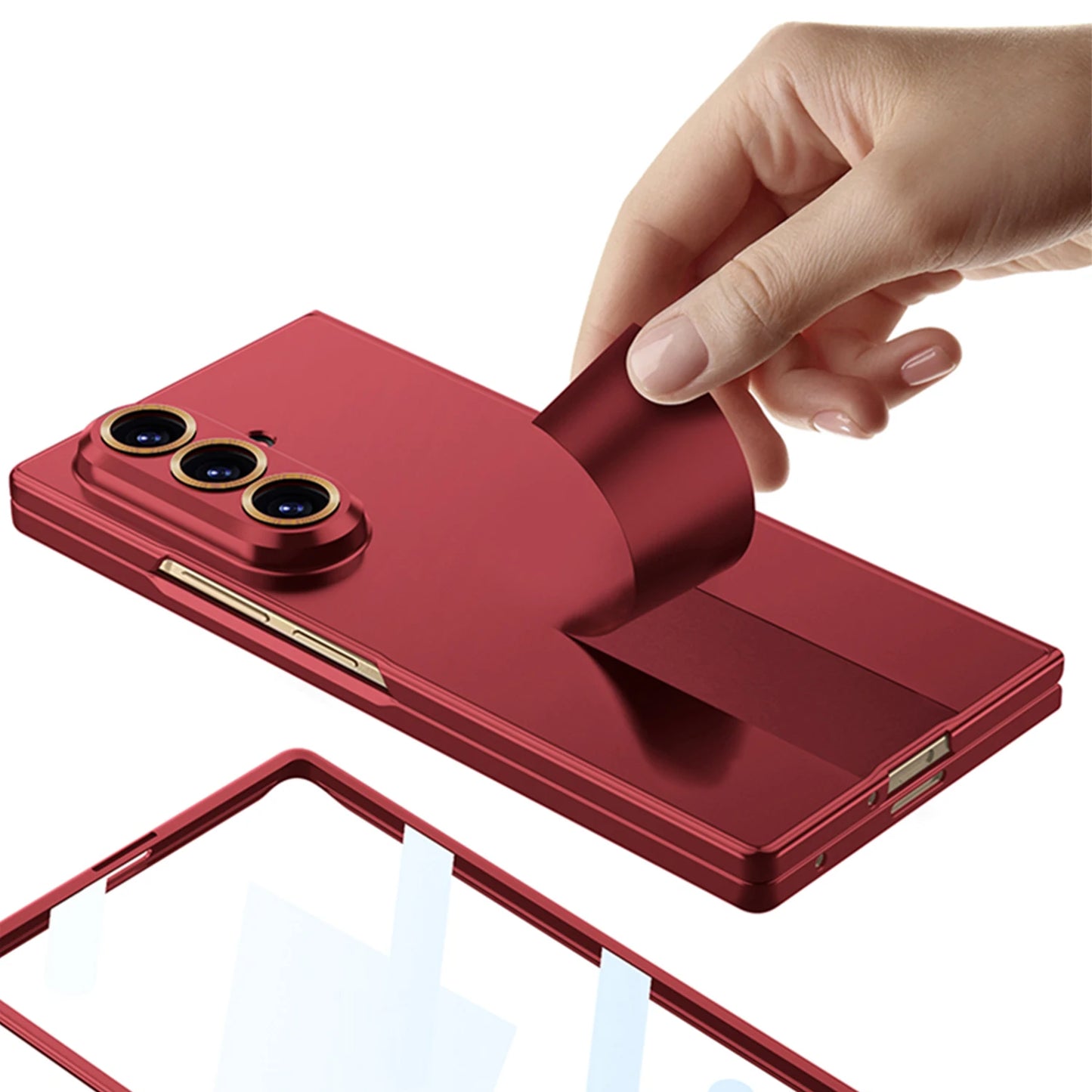 Ultra-thin Anti-scratch Plastic Case For Samsung Galaxy Z Fold 7 6 Screen Glass Restored Thickness Cover For Galaxy Z Fold7 Case