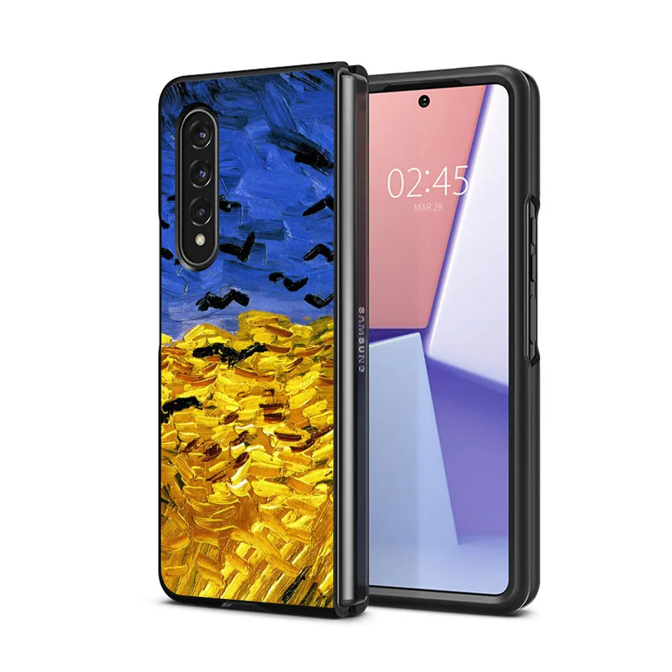 Van Gogh Cases for Samsung Galaxy ZFold4 Z Fold5 ZFold6 5G Z Fold4 Z Fold3 Protection Capa Shockproof Cover Black