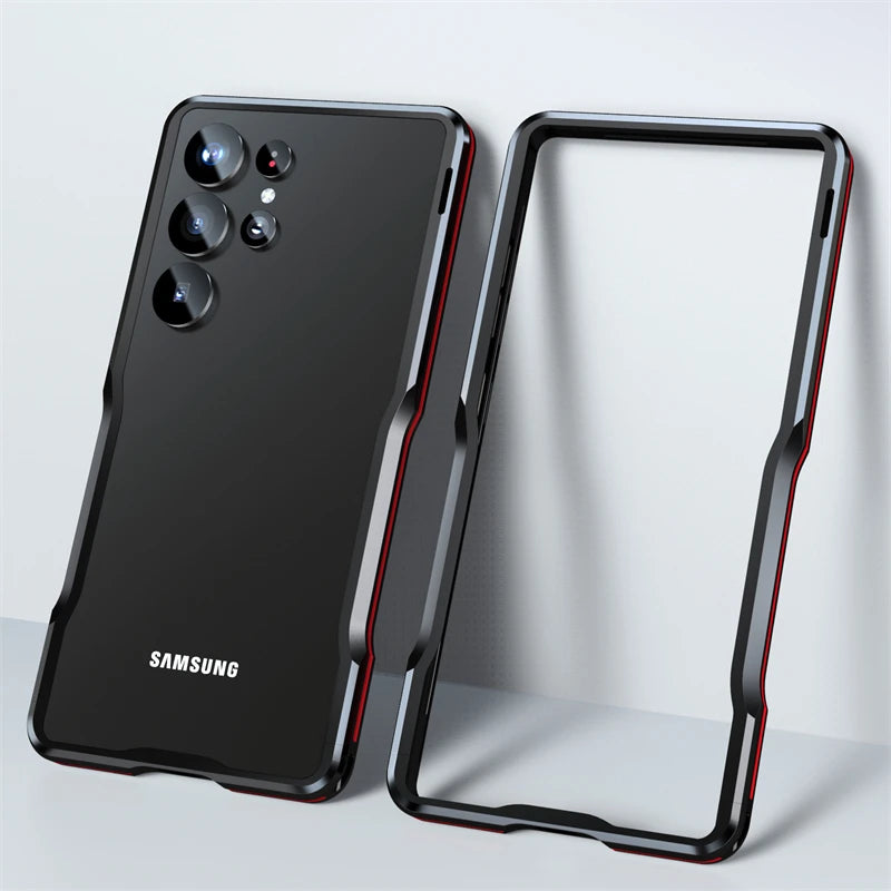 For Samsung Galaxy S25 S24 S23 Ultra Metal Frame Case Aviation Aluminum Alloy Armor Bumper Shockproof Cover for Galaxy S25Ultra