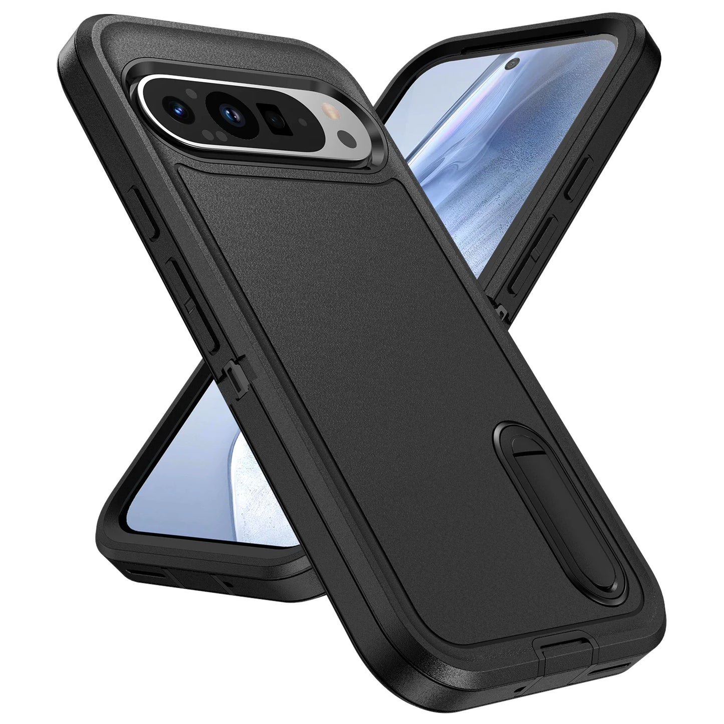 Heavy Duty Shockproof Case for Google Pixel 9 Pro XL Anti-Scratch Protective Kickstand Phone Case