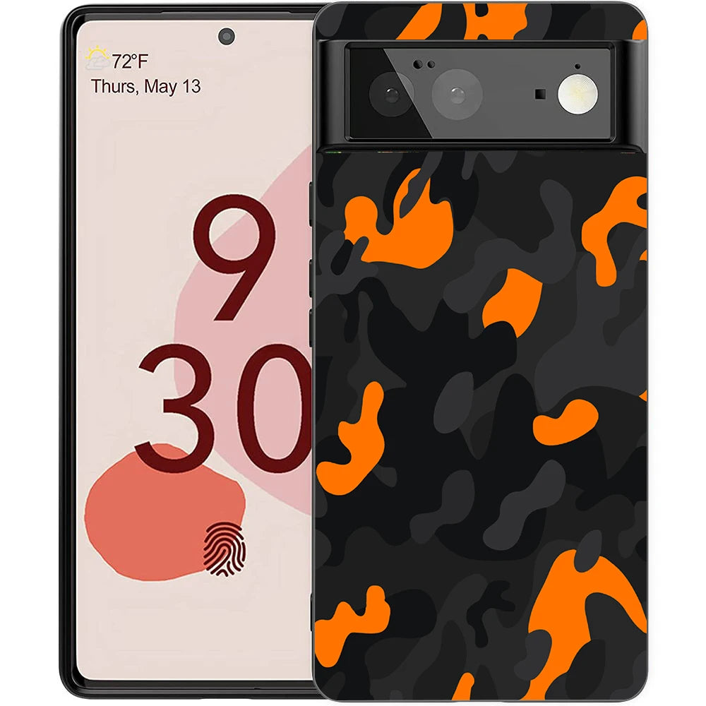 Camouflage Camo Phone Case Cover for Google Pixel 8 7 6 7A 6A Pro 5G Shockproof Silicone Soft 9 Pro XL 8 Pro 5G Shell Coque Bags