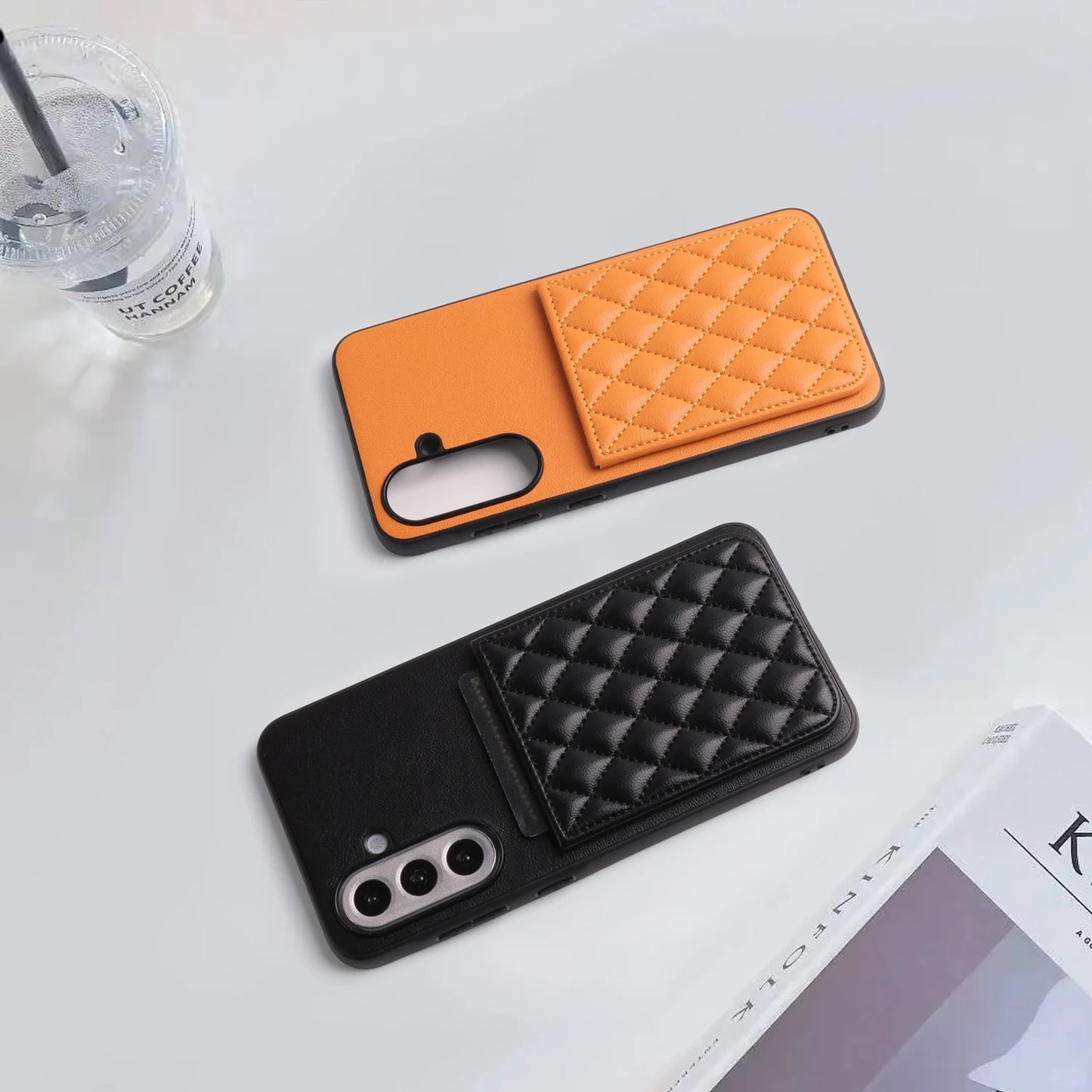 PU Leather Phone Case With Integrated Card Holder Coin Purse For Samsung for Galaxy 20 A15 A56 Note 9 A33 A90 A40 A35 A55 Holds
