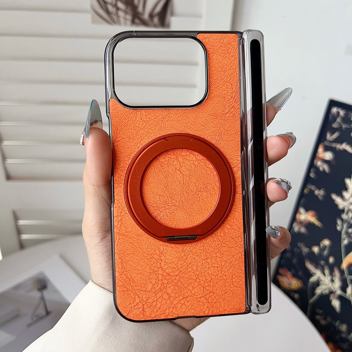 Case For Google Pixel 10 Pro Fold Stylish Colorful Magnetic Rotating Stand Skin-friendly Leather Cover Shockproof Bumper Funda