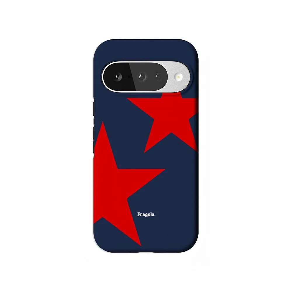 Luxury Clmj Fragola Black Star Pattern Phone Case For Google Pixel 10 9 8 7 10a 9a 8a 7a 5a Pro XL 5G Double-layer Back Cover