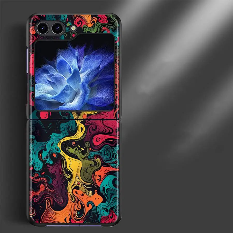 COLOR INK Graffiti Case for Samsung Galaxy Flip7 FE Flip6 Flip5 Z Flip 7 6 5 4 3 Flip4 Flip3 Back Phone Cover Funda