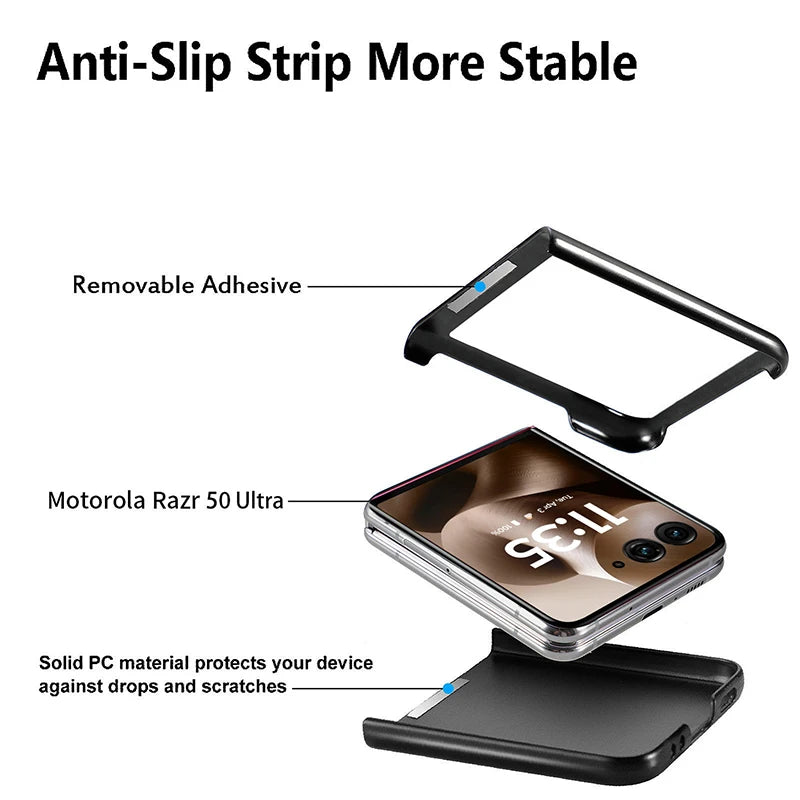 Case For Motorola Razr 60 Ultra 2025 50 Ultra 40 Ultra Razr Plus 2024 Retro PU Leather Hard Shockproof Mobile Phone Case Cover
