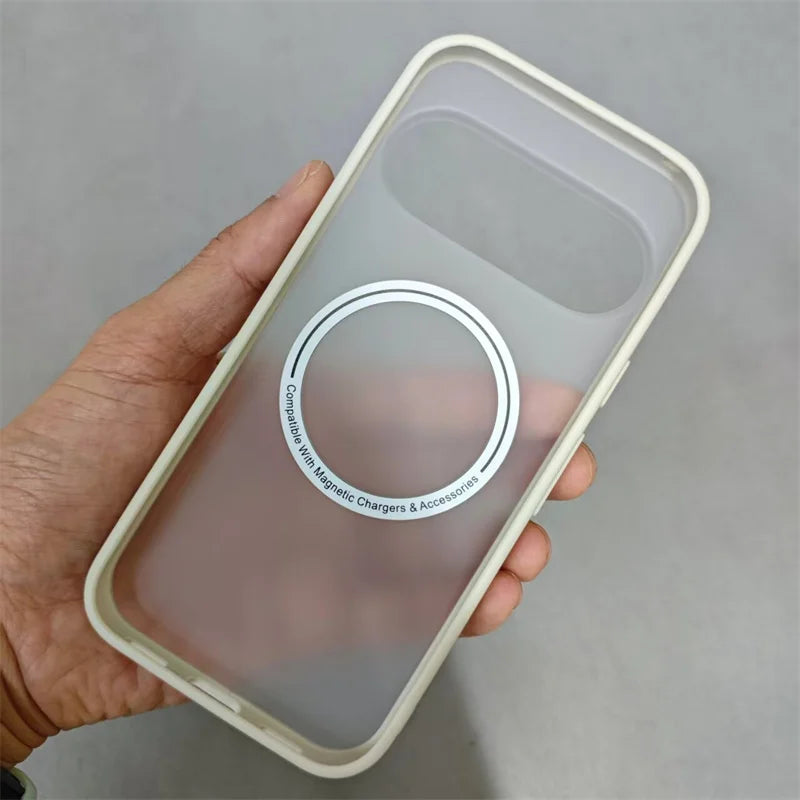 Magnetic Clear Case For Google Pixel 11/11 Pro XL Hybrid Soft TPU+PC Back Case Shockproof Matte rugged Cover Anti-Fingerprint
