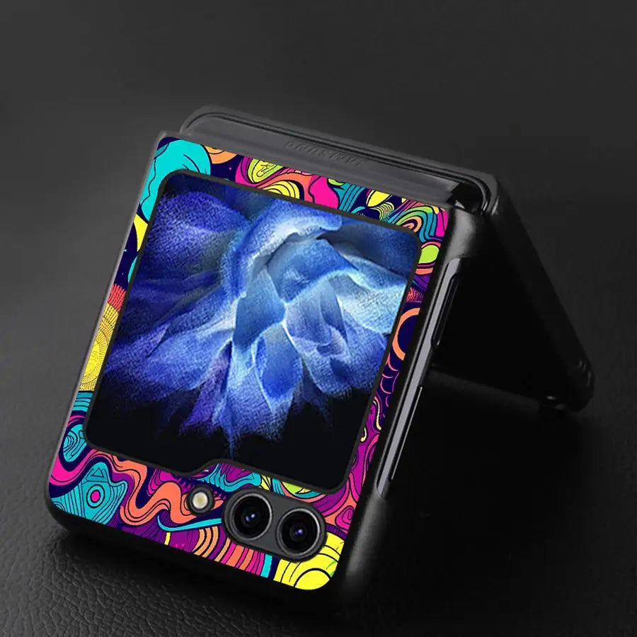 COLOR INK Graffiti Case for Samsung Galaxy Flip7 FE Flip6 Flip5 Z Flip 7 6 5 4 3 Flip4 Flip3 Back Phone Cover Funda