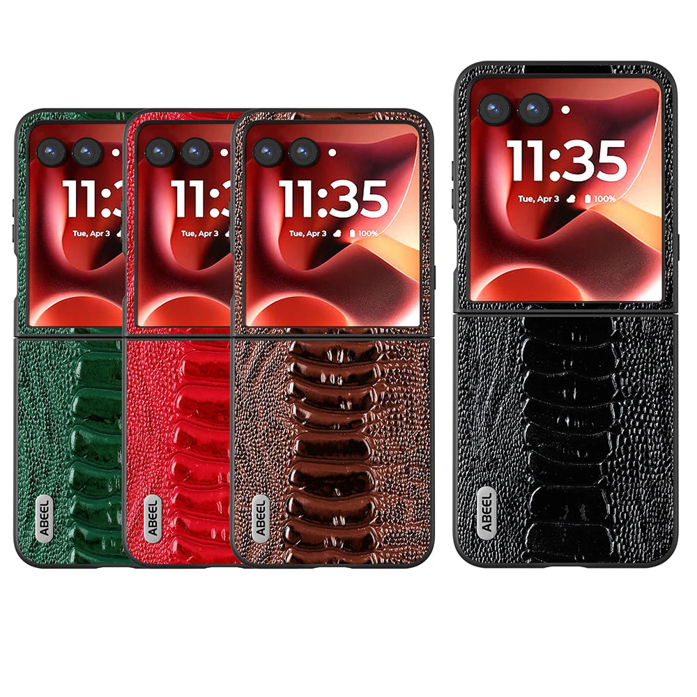 Alligator Crocodile Pattern Artificial  Leather Folding Case For Motorola Razr 60 Ultra / Razr60 / Razr 50 Ultra