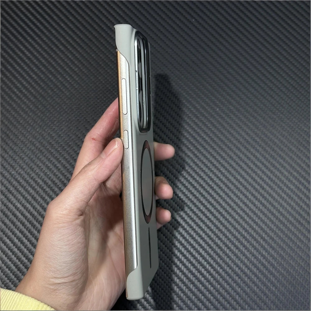 Luxury Broderless Magnetic Camera Stand Holder Case For Samsung S26 Ultra S25 FE S24 Plus For Magsafe Wireless Charging Cover