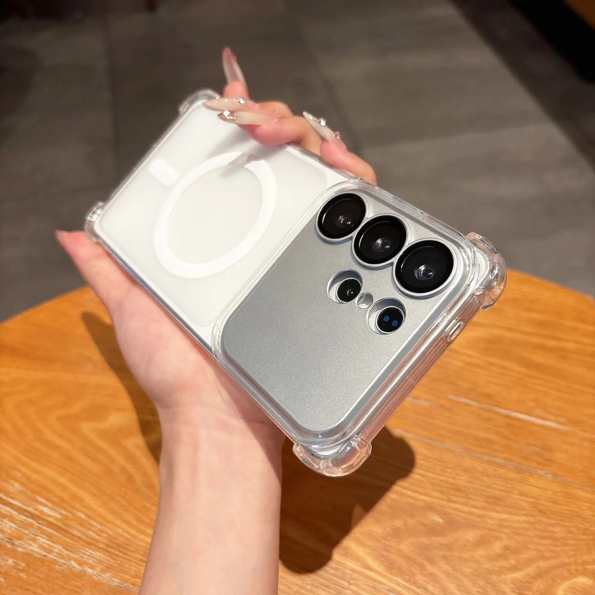 Luxury Detachable Lens Protect Matte Clear Phone Case For Samsung S26 S25 S24 Ultra Plus Four Corner Anti-fall Shockproof Cover